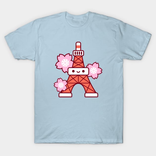 Tokyo Tower Kawaii T-Shirt by kudasai